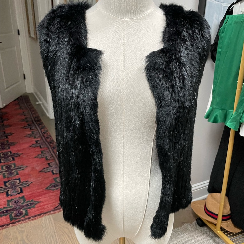 525 America Rabbit Fur Vest - Sz Small